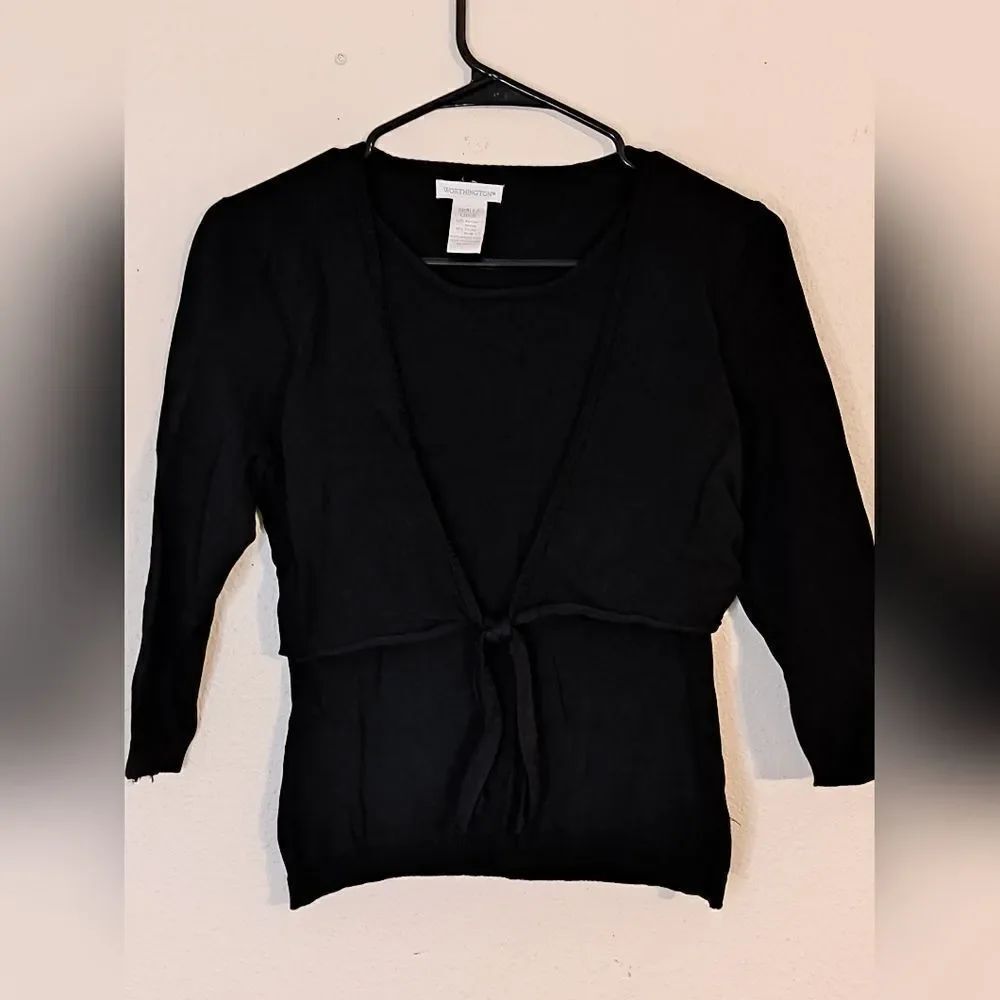 Worthington black blouse size small